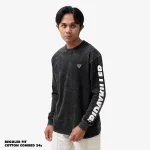 KAOS KATUN PRIA WANITA CASUAL SIMPLE LENGAN PANJANG HITAM FRIDAY KILLER | CORE LONG ACID LS