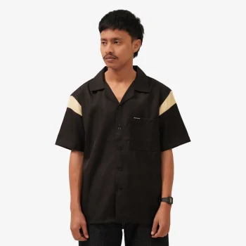 KEMEJA OVERSIZE V NECK LENGAN PENDEK HITAM FRIDAY KILLER | TWENTY FOUR BLACK