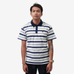 KAOS POLO GARIS GARIS FRIDAY KILLER | MELCO NAVY GREY