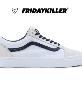 SEPATU SNEAKERS CLASSIC CASUAL PRIA WANITA PUTIH ORIGINAL VNS OTW | OLD SKOOL VNS CLUB WHT NVY