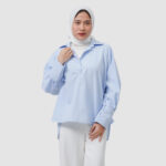 KEMEJA WANITA LENGAN PANJANG FRIDAY KILLER GIRL | ABRIANA SKY BLUE