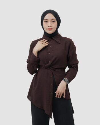 KEMEJA WANITA FRIDAY KILLER GIRL | CORNELIA DARK BROWN