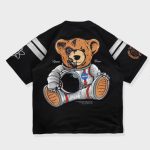 KAOS BAJU PRIA KATUN COMBED CASUAL LENGAN PENDEK NAVY MEMPHIS ORIGIN | SPACE BEAR BLACK