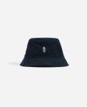 TOPI BUCKET WARNING CLOTH | QUIET #1 BLUE BLACK
