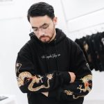 JAKET PULLOVER HOODIE PRIA HITAM MOTIF JEPANG MEMPHIS ORIGINS | TENRYU HOODIE