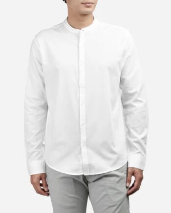 KEMEJA PRIA LENGAN PANJANG POLOS PUTIH WARNING CLOTH | INVENTIVE #4 WHITE
