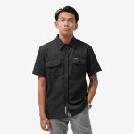 KEMEJA WORKER PRIA LENGAN PENDEK HITAM POLOS SIMPLE FRIDAY KILLER | GARAGE GLOOM