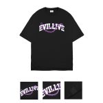 KAOS PRIA OVER SIZE LENGAN PENDEK BLACK EVIL ARMY | KUSARI L24 BLACK