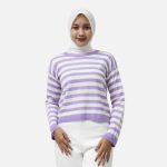 SWEATER CADIGAN WANITA GARIS GARIS FRIDAY KILLER GIRL | LULLA PURPLE