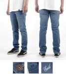 CELANA PANJANG SKINNY DENIM BIRU PRIA EVIL ARMY | COLD FURY L24 VINTAGE BLUE