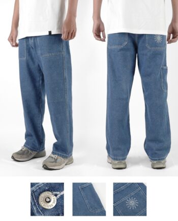 CELANA PANJANG DENIM BIRU PRIA EVIL ARMY | FLUID F24 VINTAGE BLUE