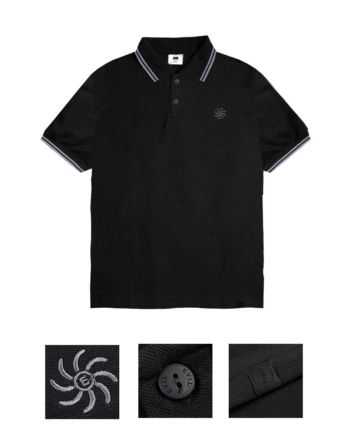 KAOS POLO PRIA LENGAN PENDEK POLOS HITAM EVIL ARMY | VIRELY L24 BLACK