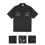 KEMEJA LENGAN PENDEK HITAM PRIA  CASUAL EVIL ARMY | BRAVERY L24 BLACK
