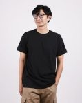 KAOS KASUAL POLOS PRIA LENGAN PENDEK HITAM WARNING CLOTH | ETERNAL #1