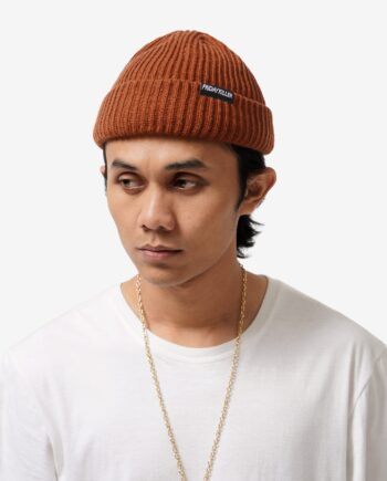 TOPI KUPLUK BEANIE ORANGE GELAP FRIDAY KILLER | BASICS 7 GATE BN BRICK