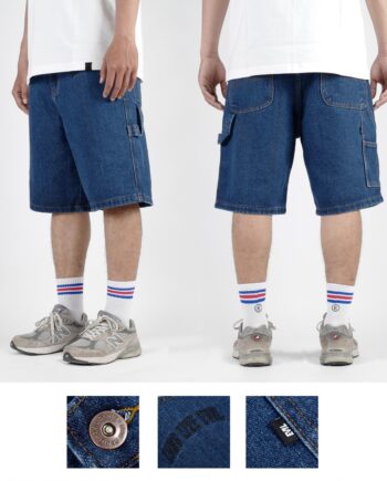 CELANA PENDEK DENIM PRIA SHORT PANTS BLUE EVIL ARMY | SALVO A25 BLUE