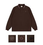 KAOS POLO PRIA LENGAN PANJANG POLOS COKLAT EVIL ARMY | ENVISAGE A25 BROWN