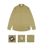 KEMEJA LENGAN PANJANG POLOS PRIA KHAKI EVIL ARMY | GAZETE A25 KHAKI