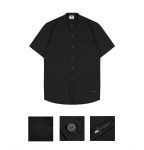 KEMEJA LENGAN PENDEK POLOS PRIA HITAM EVIL ARMY | CIVIBLE A25 BLACK