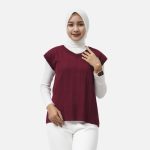 VEST KNITWEAR RAJUT OUTERWEAR WANITA MERAH MAROON FRIDAY KILLER GIRL | DEALOVA MAROON