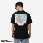 KAOS PRIA KATUN LENGAN PENDEK ANIME HITAM FRIDAY KILLER | SPACE GIRL BLACK