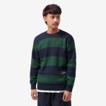 SWEATER KNITWEAR RAJUT PRIA KATUN STRIPE FRIDAY KILLER | VALINOR NAVY GREEN