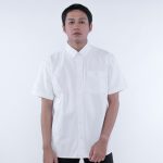 KEMEJA PRIA KATUN LENGAN PENDEK POLOS PUTIH MTRNL DISASTER | MILK