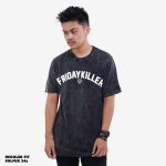 KAOS PRIA KATUN COMBED SIMPLE LENGAN PENDEK ACID WASH FRIDAY KILLER | LEGEND ACID