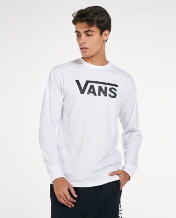 KAOS PRIA WANITA CLASSIC CASUAL LENGAN PANJANG ORIGINAL VNS OTW | VNS CLASSIC WHITE LS