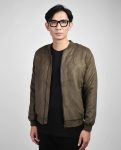 JAKET VARSITY PRIA BOMBER SUEDE POLOS PRIA SIMPLE HIJAU WRNG CLOTH | SKOVSTED #3 ARMY