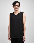KAOS SINGLET TANK TOP KATUN PRIA HITAM ORIGINAL WRNG CLOTH | VEGA #1 BLACK