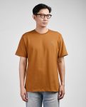 KAOS KASUAL POLOS PRIA KATUN LENGAN PENDEK ORANGE WRNG CLOTH | EXECUTA #4 CARAMEL