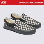SEPATU SLIP ON CLASSIC CASUAL PRIA WANITA COKLAT ORIGINAL VNS OTW | SLIP ON CHECKER WHT BLK