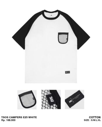 KAOS OVERSIZE PRIA KATUN CASUAL SIMPLE LENGAN PENDEK PUTIH ORIGINAL EVIL ARMY | CAMPERS E25 WHITE