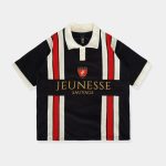 KAOS RUGBY SHIRT PRIA KATUN 16s CASUAL LENGAN PENDEK HITAM ORIGINAL MEMPHIS ORIGINS| JEUNESSE SHIRT