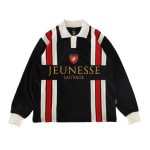 KAOS RUGBY SHIRT PRIA KATUN 16s CASUAL LENGAN PANJANG HITAM ORIGINAL MEMPHIS ORIGINS| JEUNESSE LS
