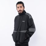 JAKET TRACKTOP PARASUT CASUAL SIMPLE PRIA WANITA HITAM ORIGINAL MATERNAL DISASTER | TRENON