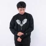 SWEATER CREWNECK PRIA KATUN CASUAL SIMPLE LENGAN PANJANG HITAM ORIGINAL MATERNAL DISASTER | BATSKIES