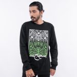 KAOS PRIA KATUN CASUAL SIMPLE LENGAN PANJANG HITAM ORIGINAL MATERNAL DISASTER | REINCARNAGE