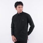 KEMEJA PRIA KATUN CASUAL SIMPLE LENGAN PANJANG SIMPLE POLOS HITAM ORIGINAL MATERNAL DISASTER| CARBEN