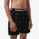 BOXER CELANA DALAM CASUAL PRIA FULL PRINT HITAM FRIDAY KILLER | RIOT BX BLACK