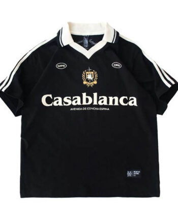 KAOS RUGBY SHIRT PRIA KATUN 16s CASUAL LENGAN PENDEK HITAM ORIGINAL MEMPHIS ORIGINS | CASABLANCA