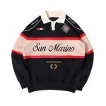 SWEATER RUGBY CREWNECK PRIA KATUN 16s CASUAL HITAM ORIGINAL MEMPHIS ORIGINS| SAN MARINO