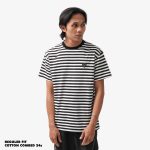 KAOS KATUN GARIS GARIS PRIA CASUAL SIMPLE LENGAN PENDEK HITAM FRIDAY KILLER | OG PICK STR BW