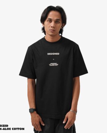 KAOS KATUN JAPAN ALOE16s OVERSIZE PRIA CASUAL POLOS LENGAN PENDEK HITAM FRIDAY KILLER | DSGND OS BLK