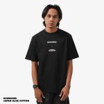 KAOS KATUN JAPAN ALOE16s OVERSIZE PRIA CASUAL POLOS LENGAN PENDEK HITAM FRIDAY KILLER | DSGND OS BLK