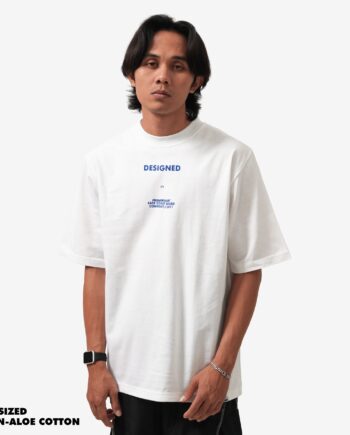 KAOS KATUN JAPAN ALOE16s OVERSIZE PRIA CASUAL POLOS LENGAN PENDEK PUTIH FRIDAY KILLER | DSGND OS WHT
