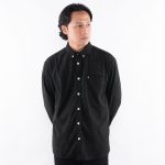 KEMEJA PRIA KATUN CASUAL POLOS LENGAN PANJANG HITAM ORIGINAL MATERNAL DISASTER | DUNE