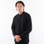 KAOS KERAH POLO SHIRT CASUAL PRIA LENGAN PANJANG HITAM ORIGINAL MATERNAL DISASTER | ABSENCA