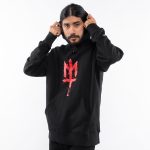 JAKET HOODIE PULLOVER CASUAL SIMPLE PRIA WANITA HITAM ORIGINAL MATERNAL | LIQUETA